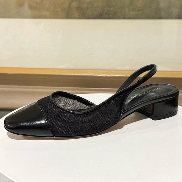 🌹VERONICA BEARD🌹Cecile Half d'Orsay Slingback Pump In Black Size: 6.5M - Picture 5 of 10